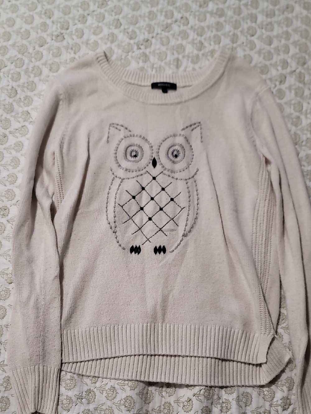 RW&CO. Cream Owl Crewneck Sweater